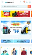 How shopclues.com looks like on a mobile device such as an iPhone.