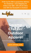 How shopcracker.com looks like on a mobile device such as an iPhone.