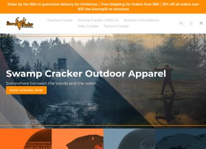 How shopcracker.com looks like on a tablet such as an iPad.