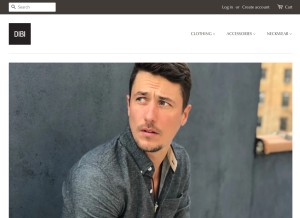 How shopdibi.com looks like on a tablet such as an iPad.