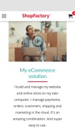 How shopfactory.com looks like on a mobile device such as an iPhone.