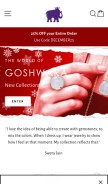 How shopgoshwara.com looks like on a mobile device such as an iPhone.