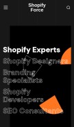 How shopifyforce.com looks like on a mobile device such as an iPhone.