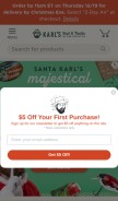 How shopkarls.com looks like on a mobile device such as an iPhone.
