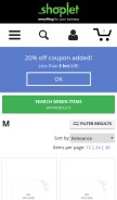 How shoplet.com looks like on a mobile device such as an iPhone.