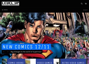 How shoplevelup.com looks like on a tablet such as an iPad.