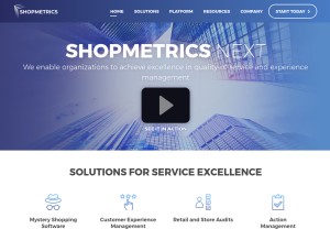 How shopmetrics.com looks like on a tablet such as an iPad.