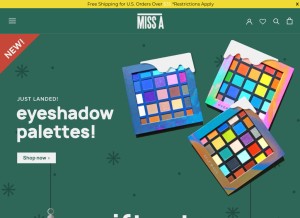How shopmissa.com looks like on a tablet such as an iPad.