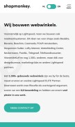 How shopmonkey.nl looks like on a mobile device such as an iPhone.