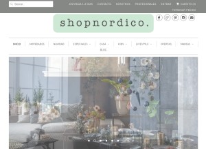 How shopnordico.com looks like on a tablet such as an iPad.