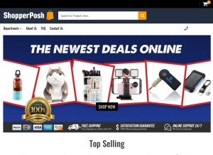 How shopperposh.com looks like on a tablet such as an iPad.