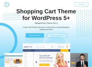 How shopperpress.com looks like on a tablet such as an iPad.