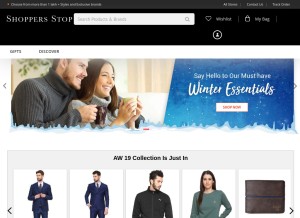 How shoppersstop.com looks like on a tablet such as an iPad.