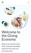 How shoppinggives.com looks like on a mobile device such as an iPhone.
