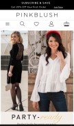 How shoppinkblush.com looks like on a mobile device such as an iPhone.