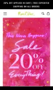 How shopplanetblue.com looks like on a mobile device such as an iPhone.