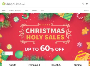 How shopplime.com looks like on a tablet such as an iPad.