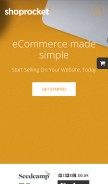 How shoprocket.co looks like on a mobile device such as an iPhone.