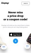How shoptagr.com looks like on a mobile device such as an iPhone.