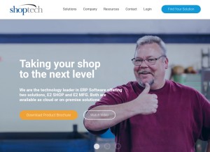 How shoptech.com looks like on a tablet such as an iPad.