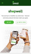 How shopwell.com looks like on a mobile device such as an iPhone.