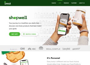 How shopwell.com looks like on a tablet such as an iPad.