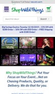 How shopwildthings.com looks like on a mobile device such as an iPhone.
