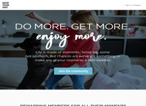 How shopyourwayrewards.com looks like on a tablet such as an iPad.