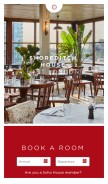 How shoreditchhouse.com looks like on a mobile device such as an iPhone.