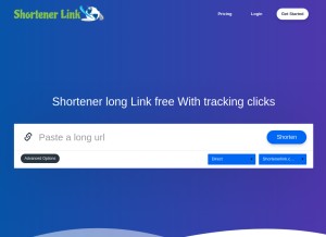 How shortenerlink.com looks like on a tablet such as an iPad.