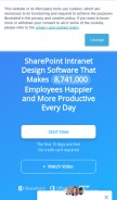 How shortpoint.com looks like on a mobile device such as an iPhone.