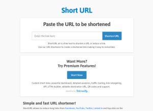 How shorturl.at looks like on a tablet such as an iPad.