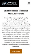 How shotblastingmachinesindia.com looks like on a mobile device such as an iPhone.