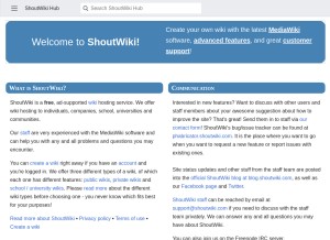 How shoutwiki.com looks like on a tablet such as an iPad.