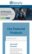 How shoviv.com looks like on a mobile device such as an iPhone.