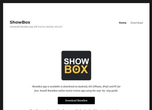 How showbox.ink looks like on a tablet such as an iPad.
