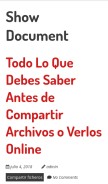 How showdocument.com looks like on a mobile device such as an iPhone.