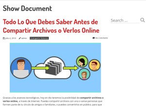How showdocument.com looks like on a tablet such as an iPad.