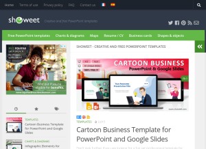 How showeet.com looks like on a tablet such as an iPad.