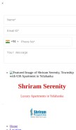 How shriramserenity.org.in looks like on a mobile device such as an iPhone.