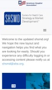 How shsmd.org looks like on a mobile device such as an iPhone.