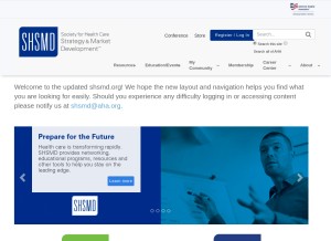 How shsmd.org looks like on a tablet such as an iPad.