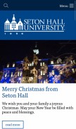 How shu.edu looks like on a mobile device such as an iPhone.