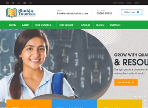 How shuklatutorials.com looks like on a tablet such as an iPad.