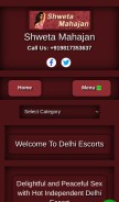 How shwetamahajan.com looks like on a mobile device such as an iPhone.