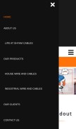 How shyamcables.com looks like on a mobile device such as an iPhone.