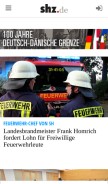 How shz.de looks like on a mobile device such as an iPhone.