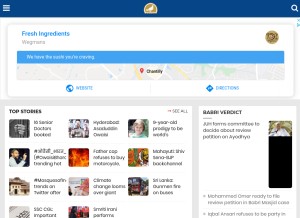 How siasat.com looks like on a tablet such as an iPad.