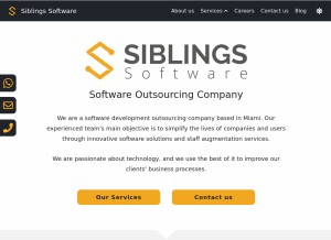 How siblingssoftware.com looks like on a tablet such as an iPad.