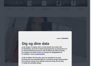 How side6.dk looks like on a tablet such as an iPad.